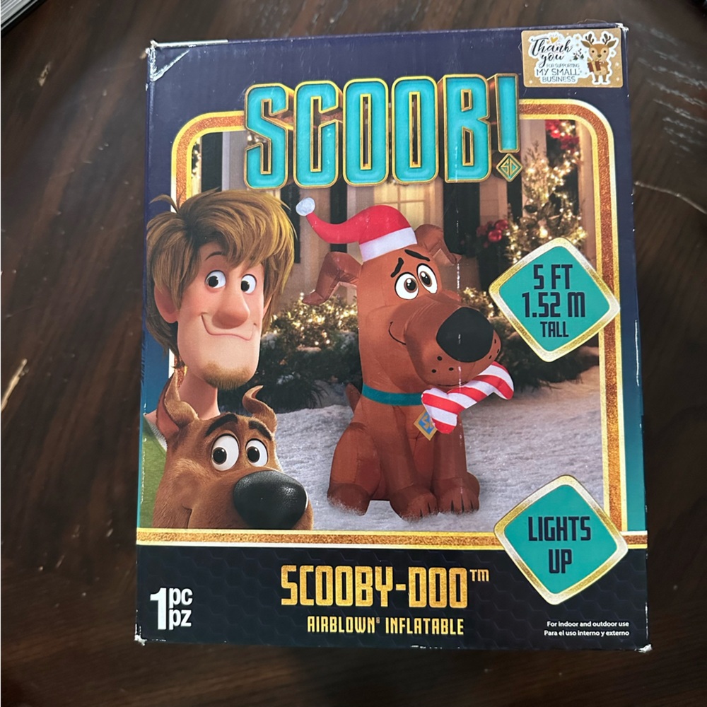 Airblown Inflatables 5 Foot Christmas Puppy SCOOB Scooby doo w Peppermint Bone